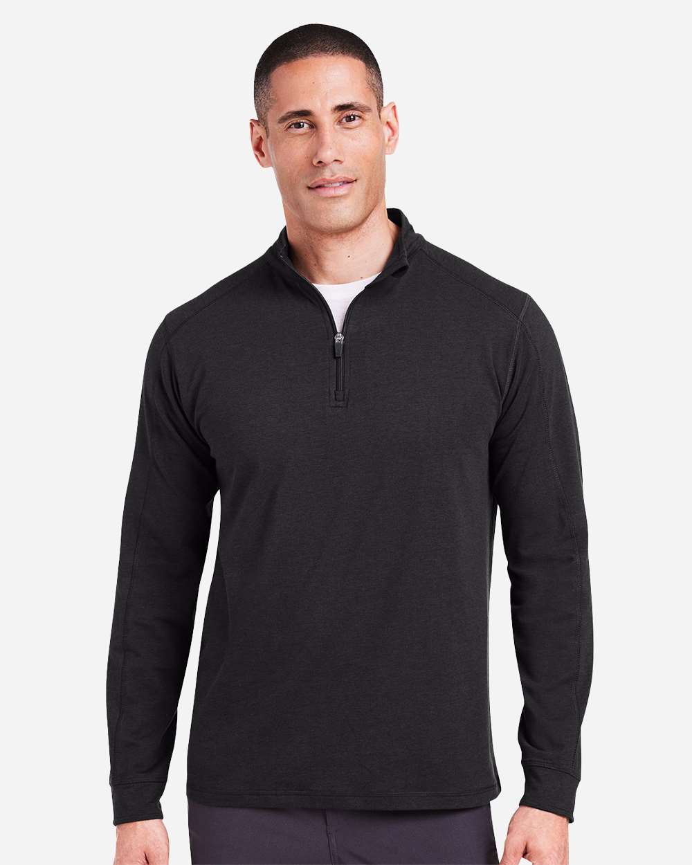 Men's Carrollton Quarter-Zip Pullover - OnModelFront - B649D8503 - Black