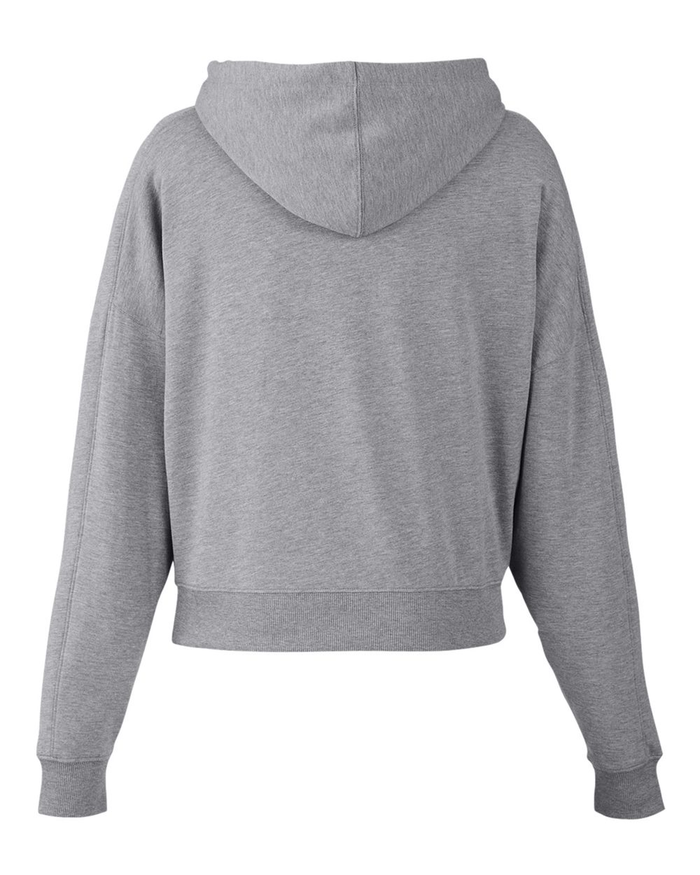 Women's Studio Hooded Fleece - Back - B663D8352 - Heather Grey