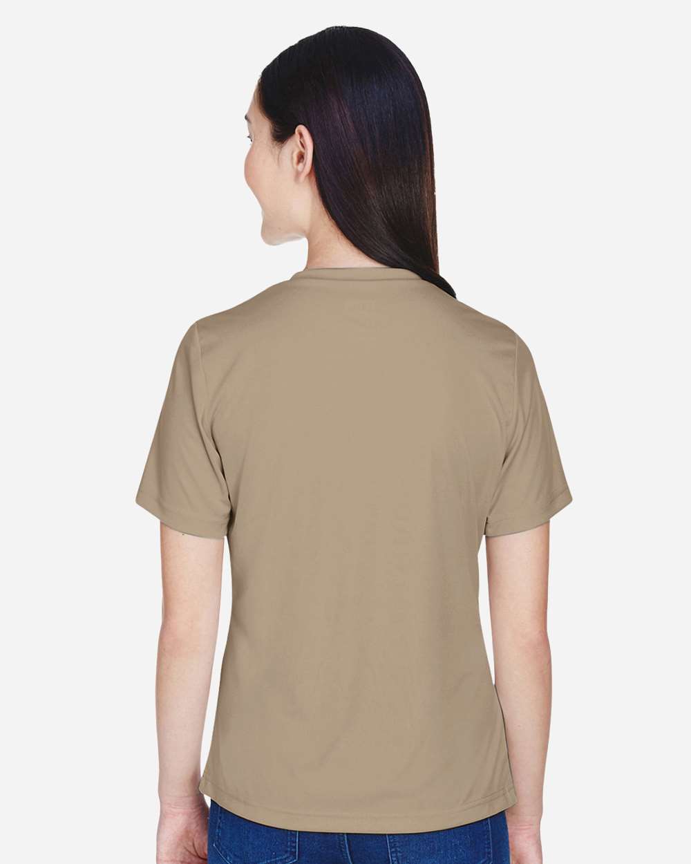 Women's Zone Performance T-Shirt - OnModelBack - B680D9112 - Desert Khaki