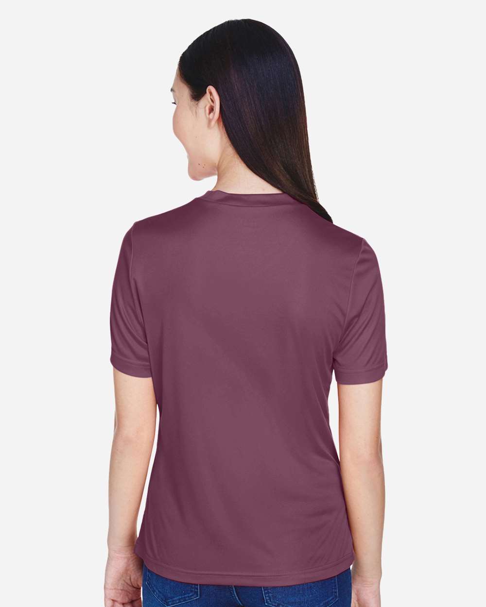 Women's Zone Performance T-Shirt - OnModelBack - B680D9152 - Sport Dark Maroon