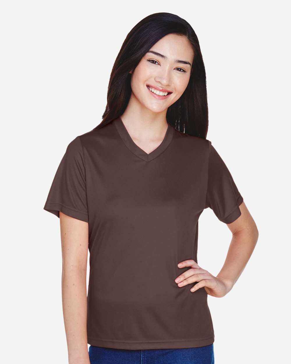 Women's Zone Performance T-Shirt - OnModelFront - B680D9052 - Sport Dark Brown