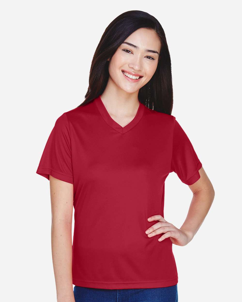 Women's Zone Performance T-Shirt - OnModelFront - B680D9102 - Sport Scarlet Red