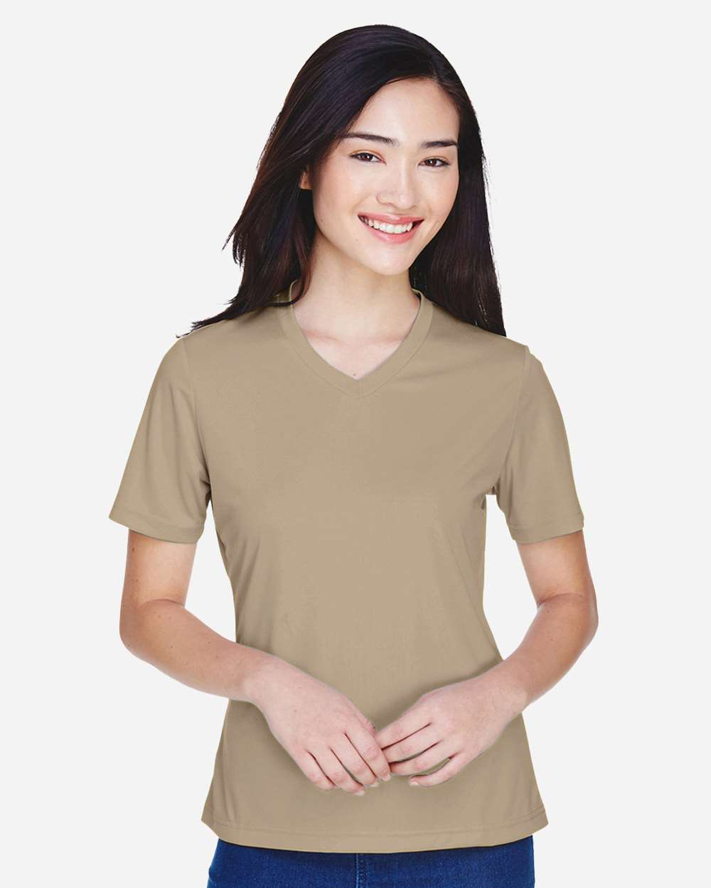 Women's Zone Performance T-Shirt - OnModelFront - B680D9112 - Desert Khaki