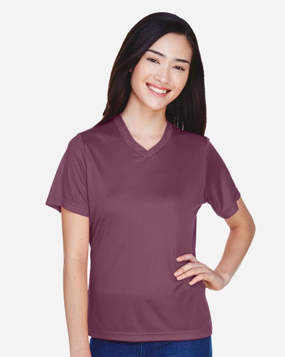 Women's Zone Performance T-Shirt - OnModelFront - B680D9152 - Sport Dark Maroon