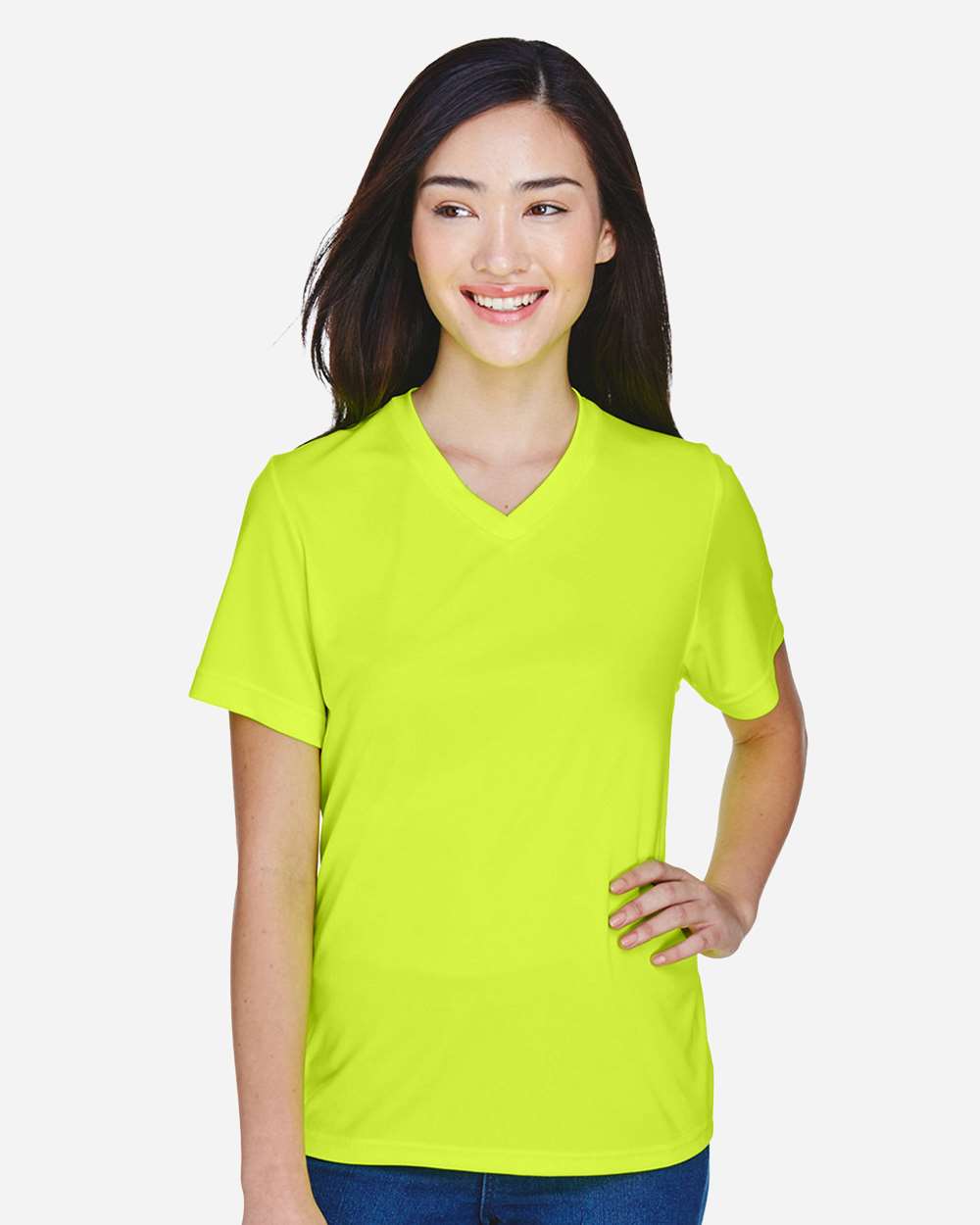 Women's Zone Performance T-Shirt - OnModelFront - B680D9172 - Safety Yellow