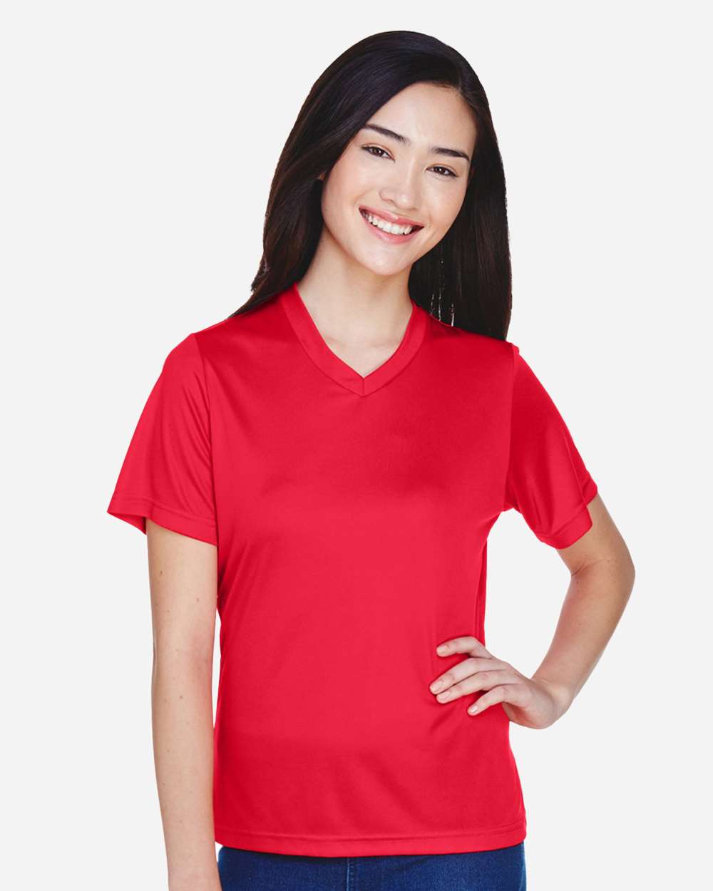 Women's Zone Performance T-Shirt - OnModelFront - B680D9702 - Sport Red