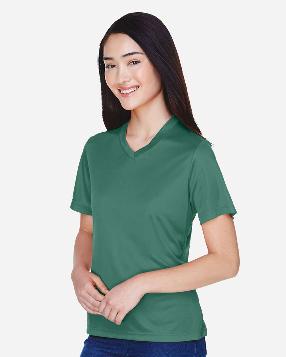 Women's Zone Performance T-Shirt - OnModelSide - B680D9192 - Sport Dark Green