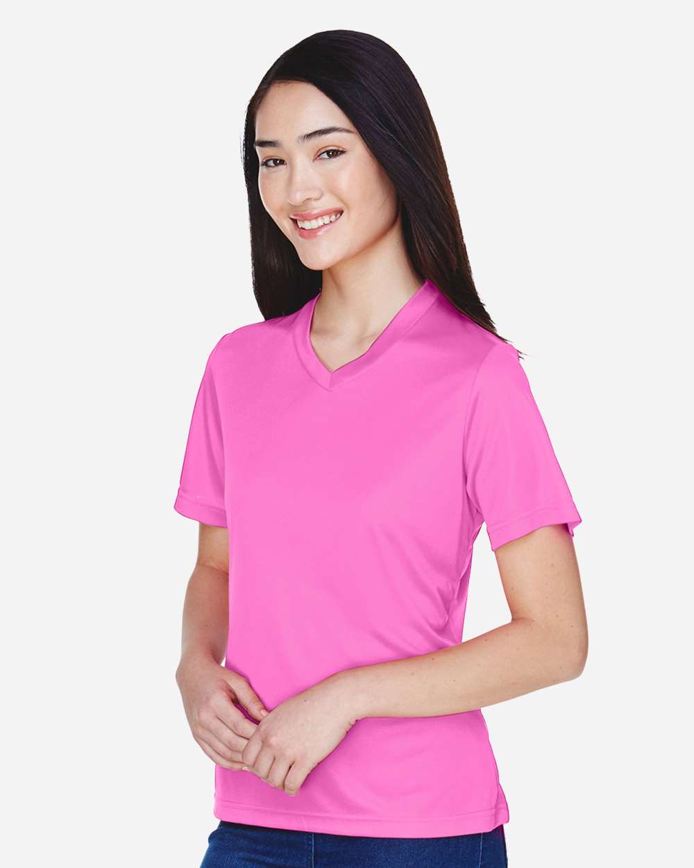 Women's Zone Performance T-Shirt - OnModelSide - B680D9312 - Sport Charity Pink