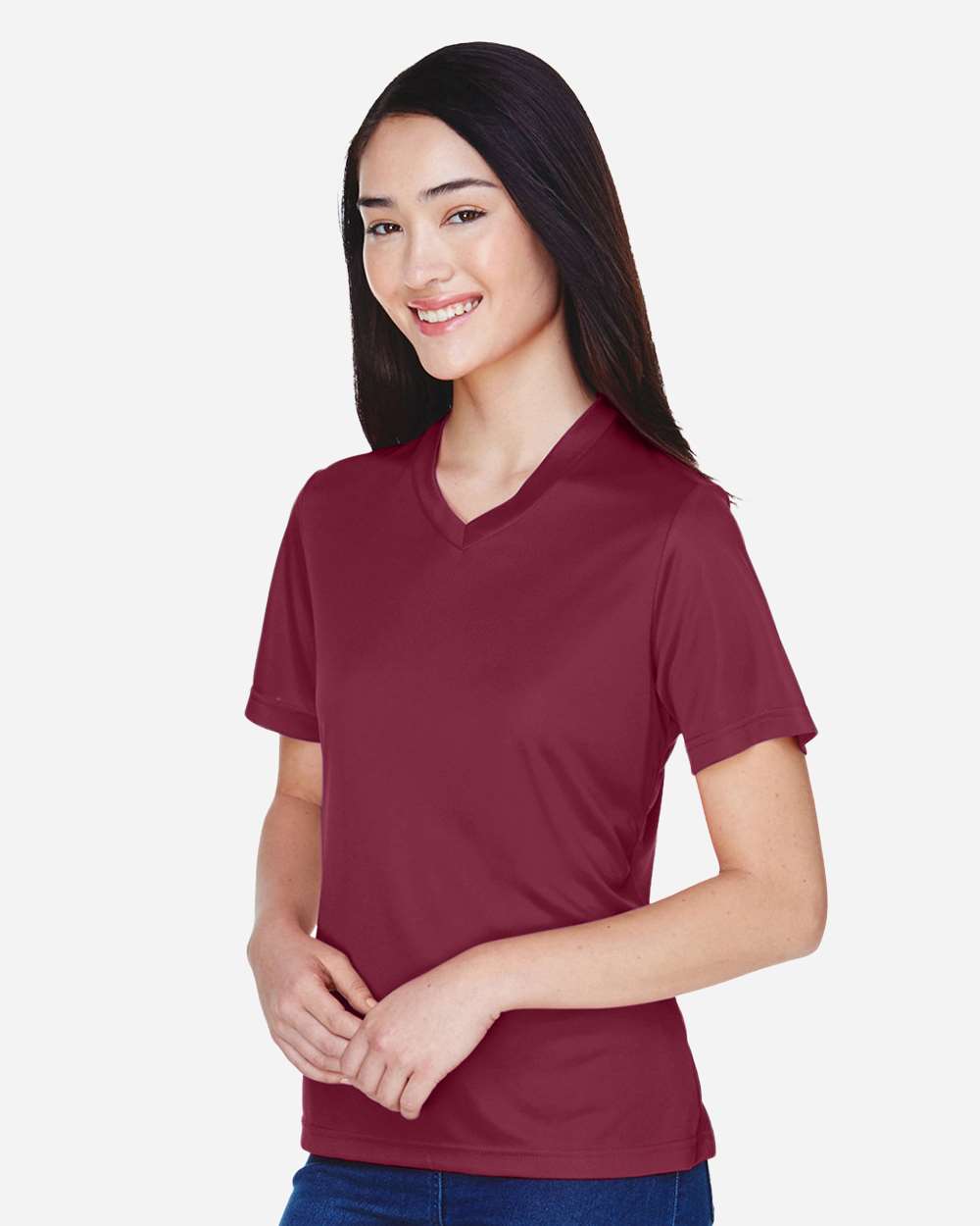 Women's Zone Performance T-Shirt - OnModelSide - B680D9532 - Sport Maroon