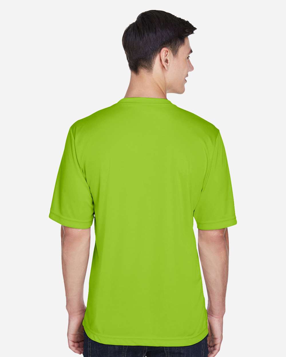 Men's Zone Performance T-Shirt - OnModelBack - B671D9162 - Acid Green