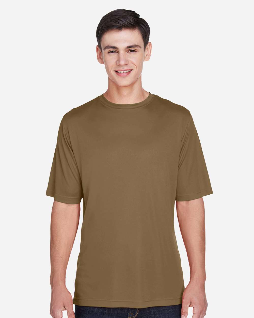 Men's Zone Performance T-Shirt - OnModelFront - B671D9552 - Coyote Brown