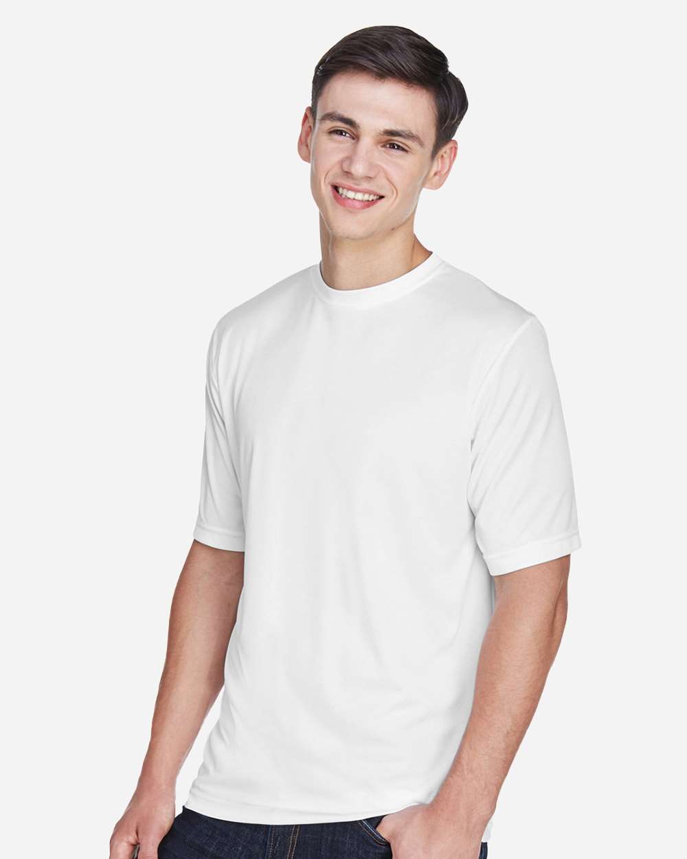 Men's Zone Performance T-Shirt - OnModelSide - B671D9002 - White