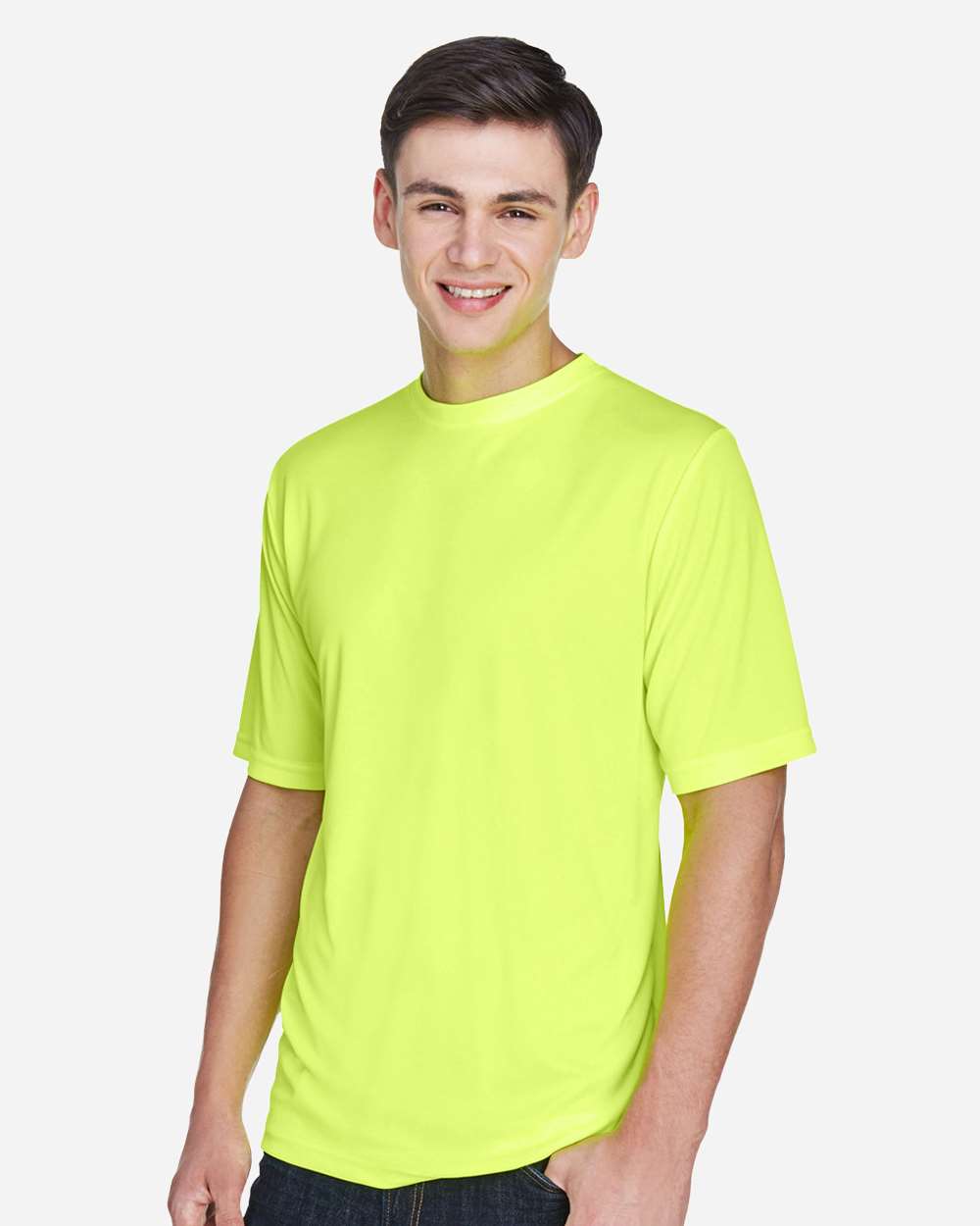 Men's Zone Performance T-Shirt - OnModelSide - B671D9172 - Safety Yellow