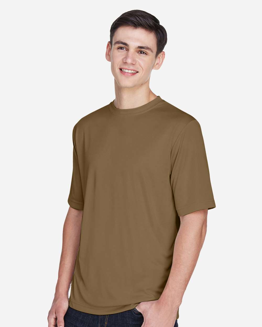Men's Zone Performance T-Shirt - OnModelSide - B671D9552 - Coyote Brown