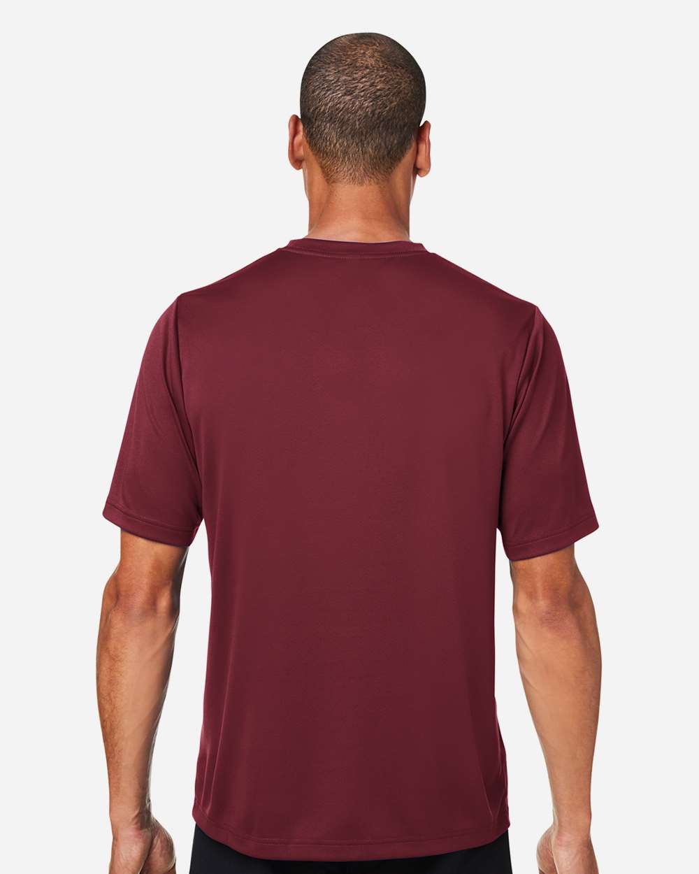 Men's Zone Performance Mesh T-Shirt - OnModelBack - B686D9102 - Sport Maroon