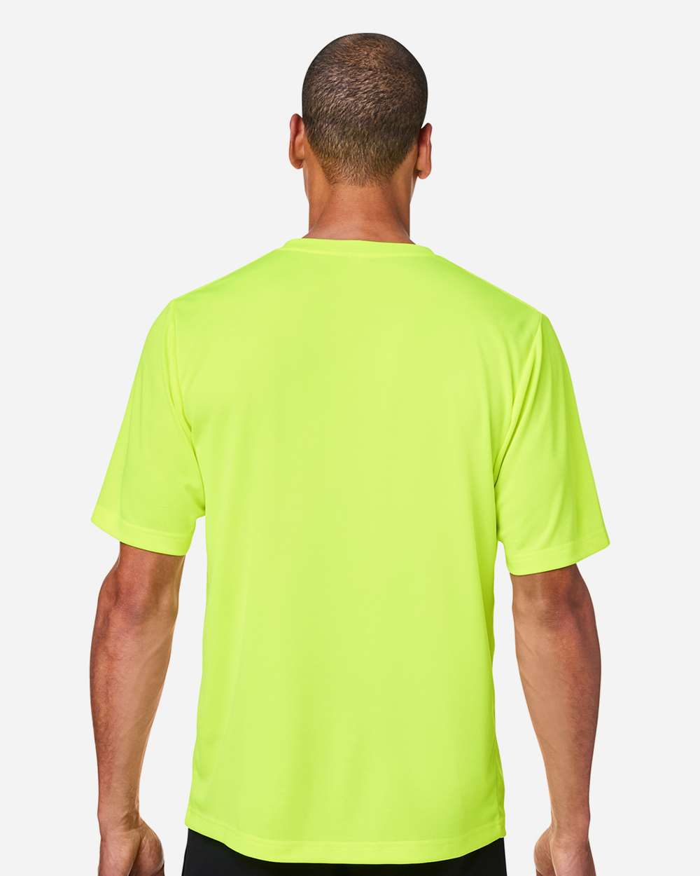 Men's Zone Performance Mesh T-Shirt - OnModelBack - B686D9172 - Safety Yellow