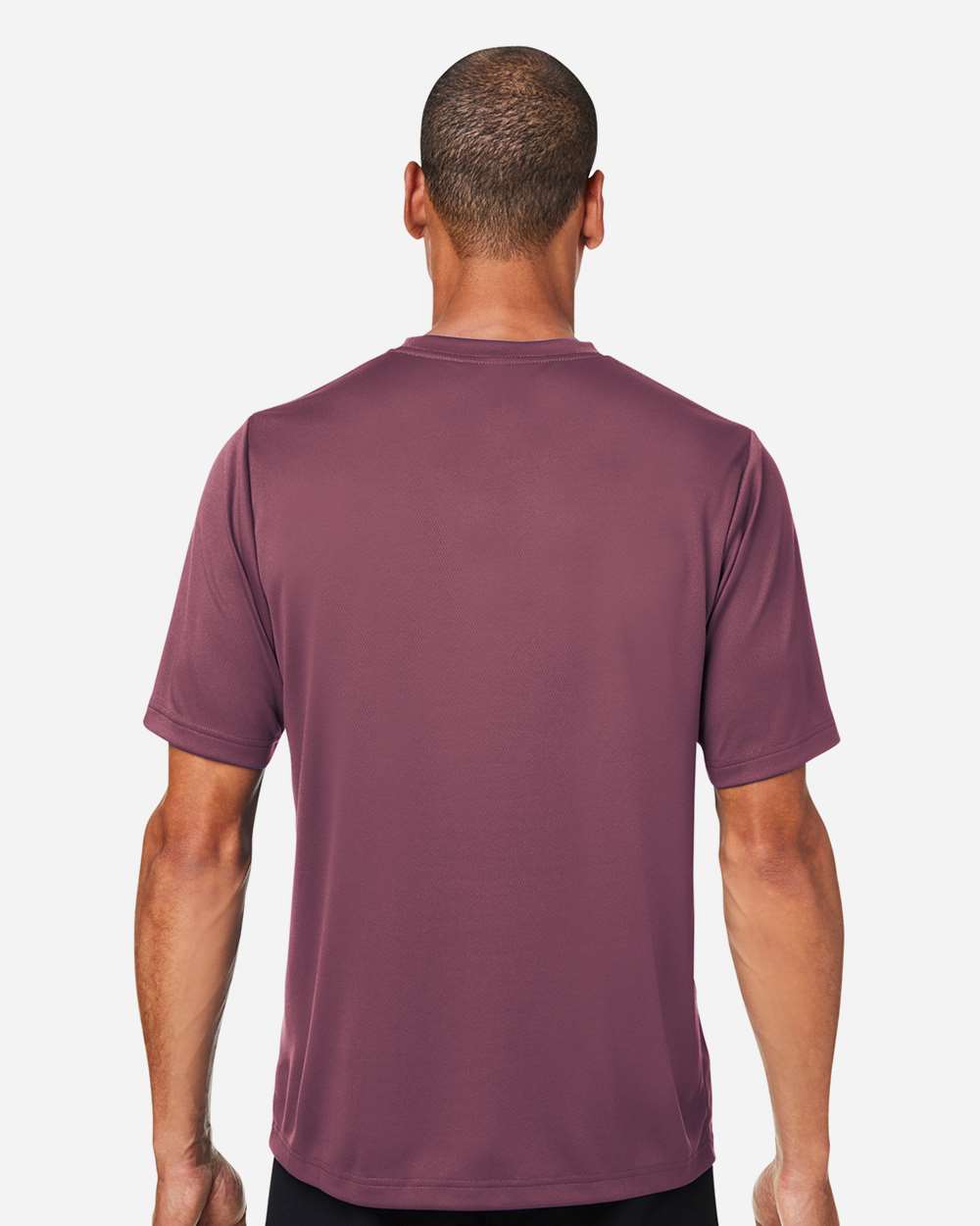 Men's Zone Performance Mesh T-Shirt - OnModelBack - B686D9532 - Sport Dark Maroon