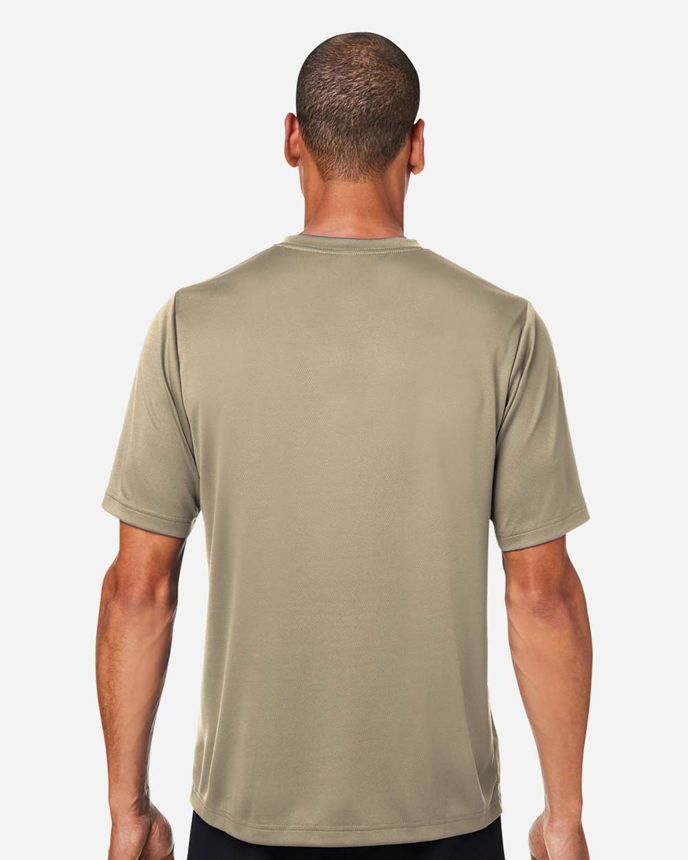 Men's Zone Performance Mesh T-Shirt - OnModelBack - B686D9552 - Coyote Brown