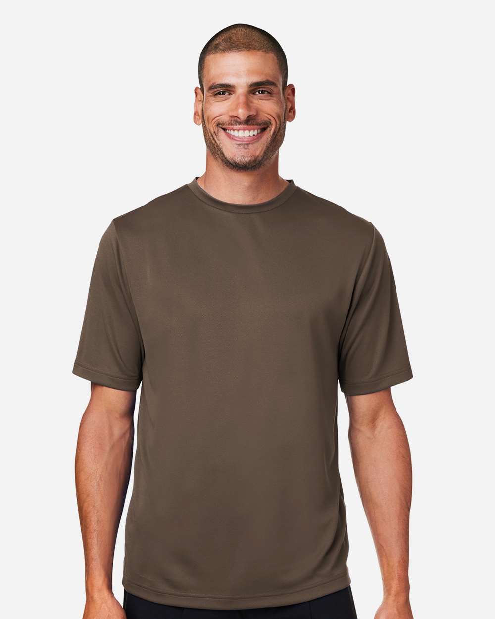 Men's Zone Performance Mesh T-Shirt - OnModelFront - B686D9052 - Sport Dark Brown