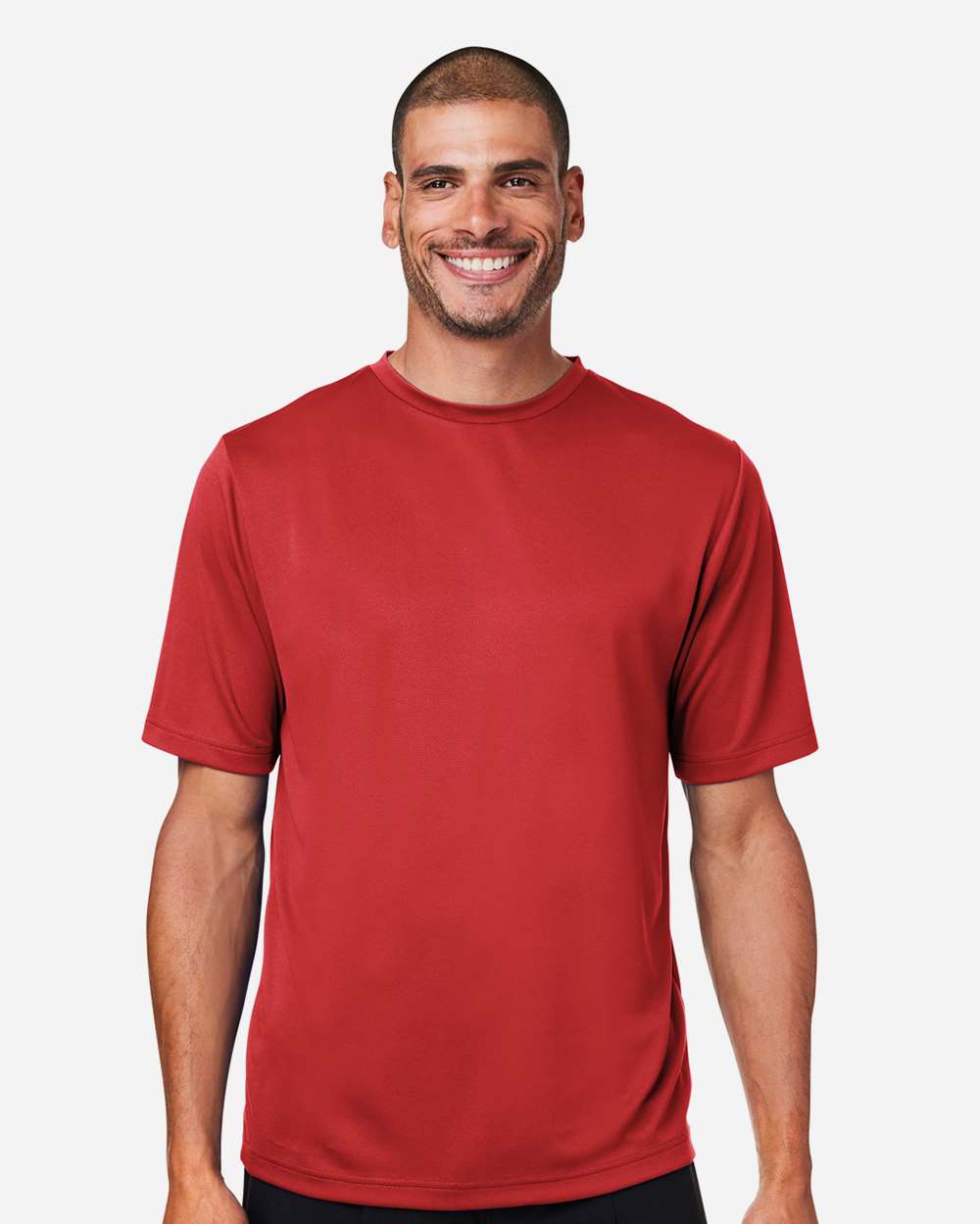 Men's Zone Performance Mesh T-Shirt - OnModelFront - B686D9142 - Sport Scarlet Red