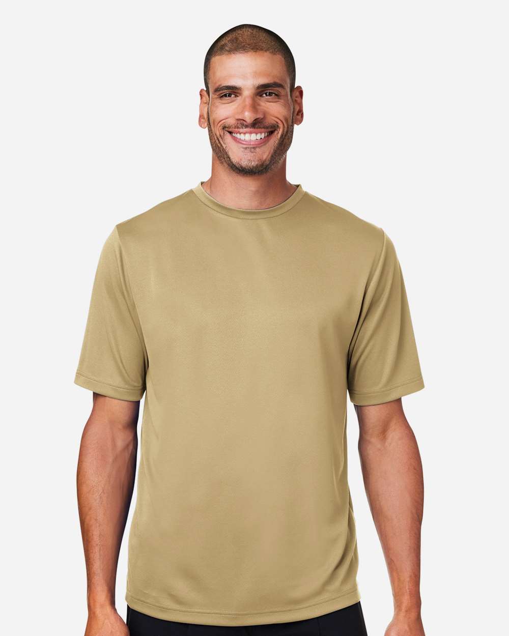 Men's Zone Performance Mesh T-Shirt - OnModelFront - B686D9152 - Sport Vegas Gold
