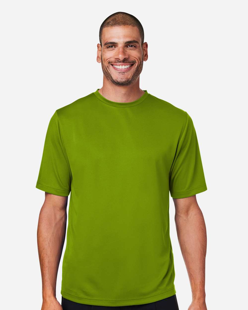 Men's Zone Performance Mesh T-Shirt - OnModelFront - B686D9162 - Acid Green