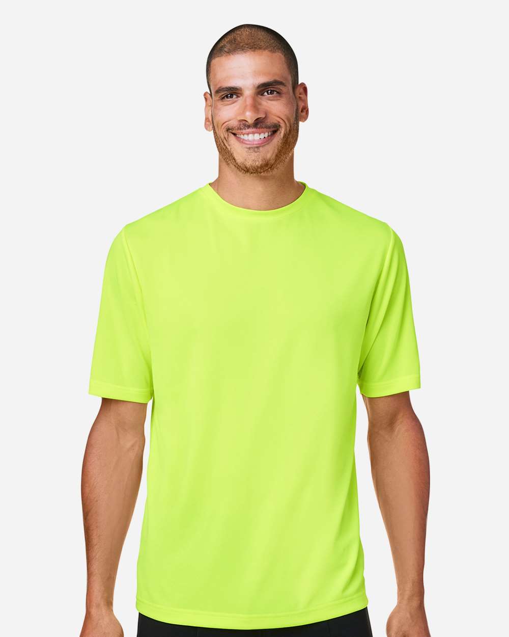 Men's Zone Performance Mesh T-Shirt - OnModelFront - B686D9172 - Safety Yellow