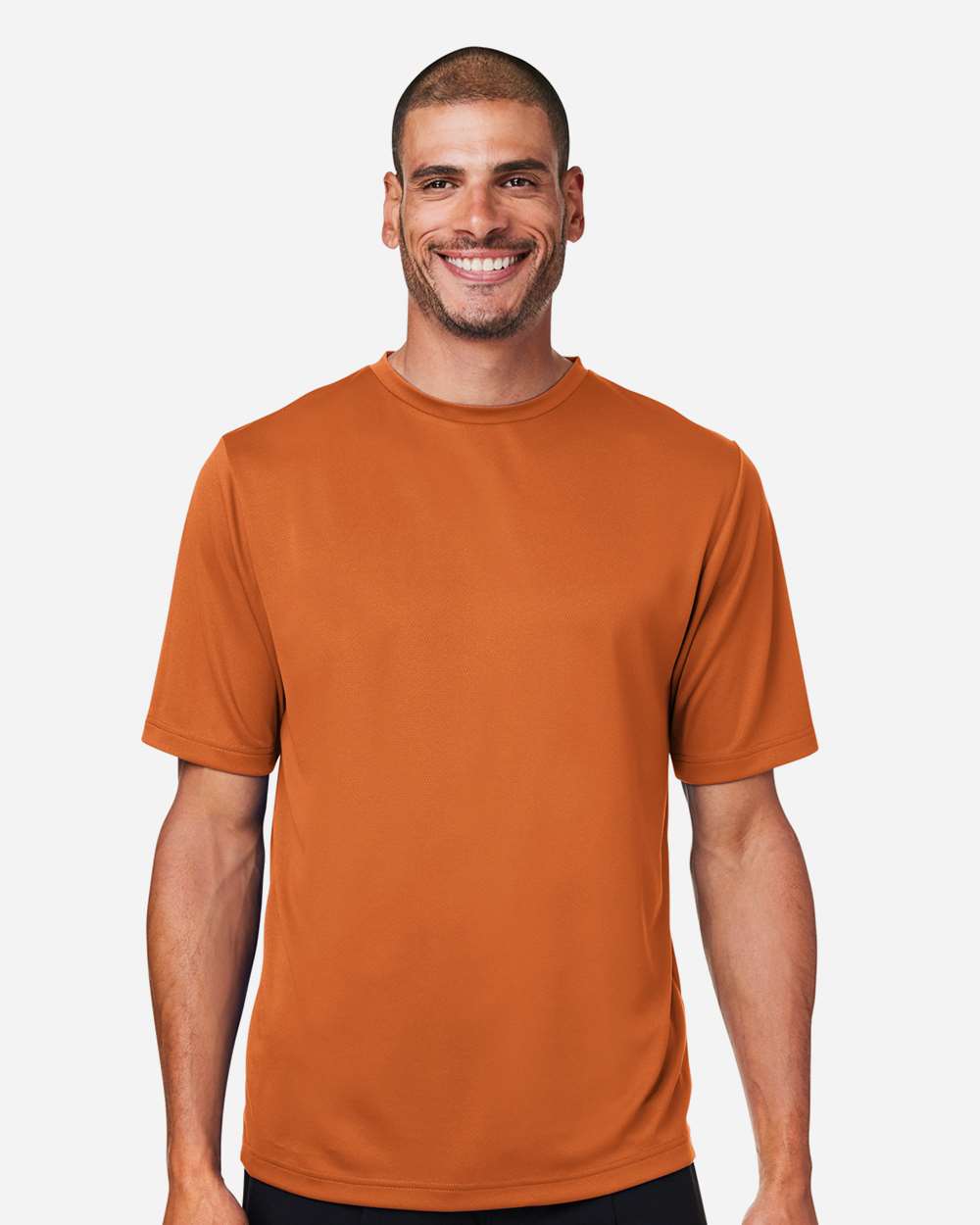 Men's Zone Performance Mesh T-Shirt - OnModelFront - B686D9322 - Sport Burnt Orange