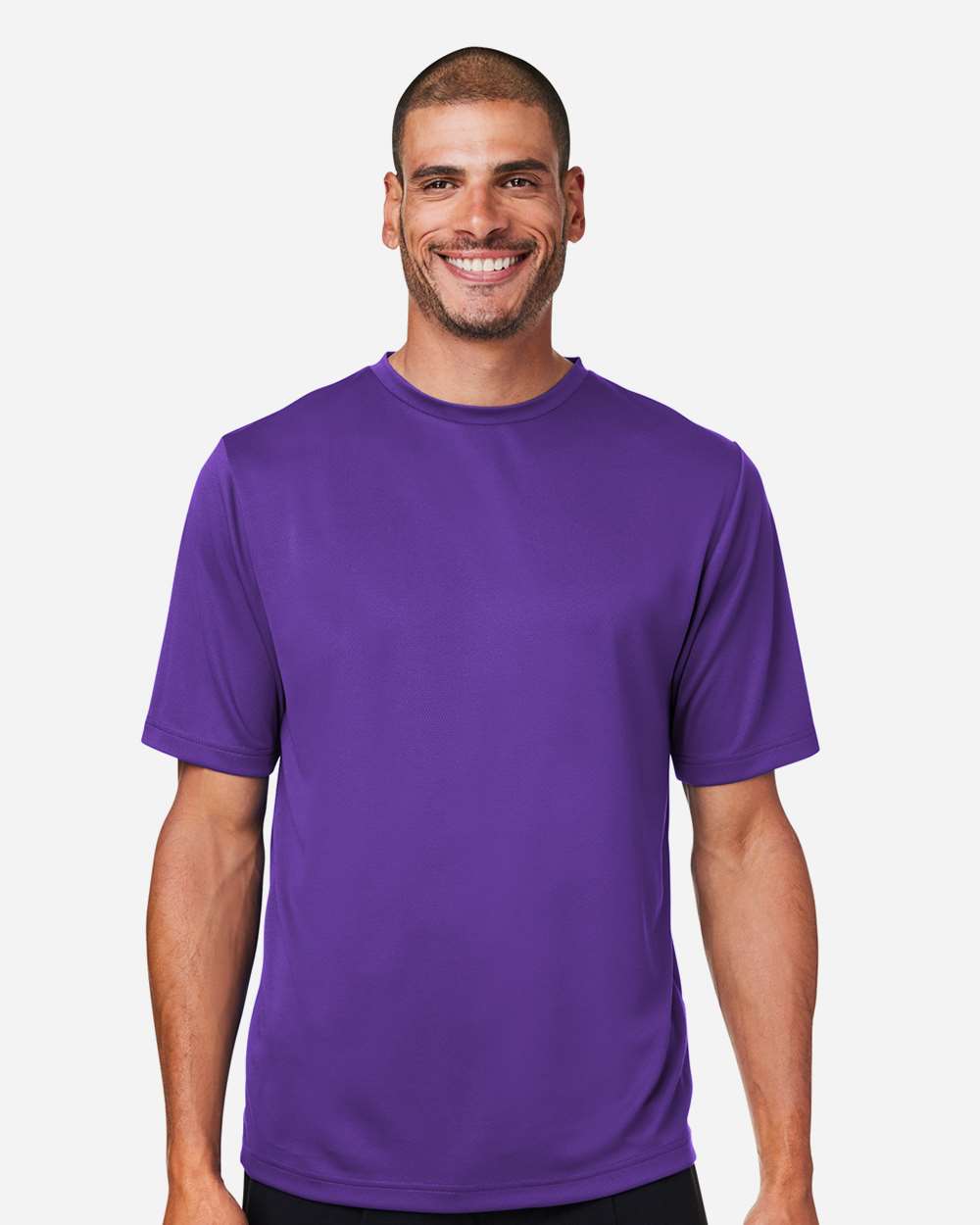 Men's Zone Performance Mesh T-Shirt - OnModelFront - B686D9672 - Sport Purple