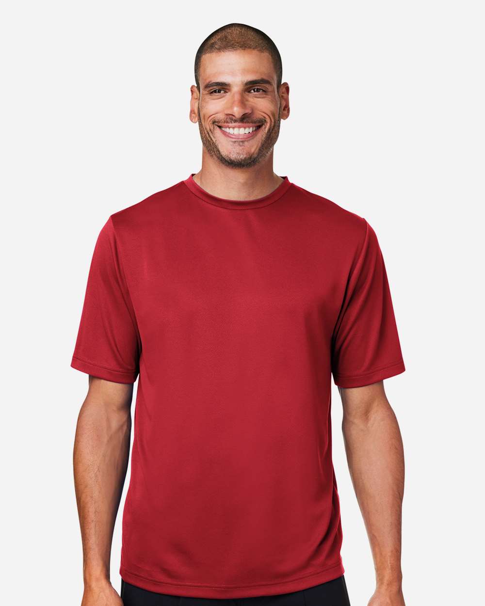 Men's Zone Performance Mesh T-Shirt - OnModelFront - B686D9702 - Sport Red