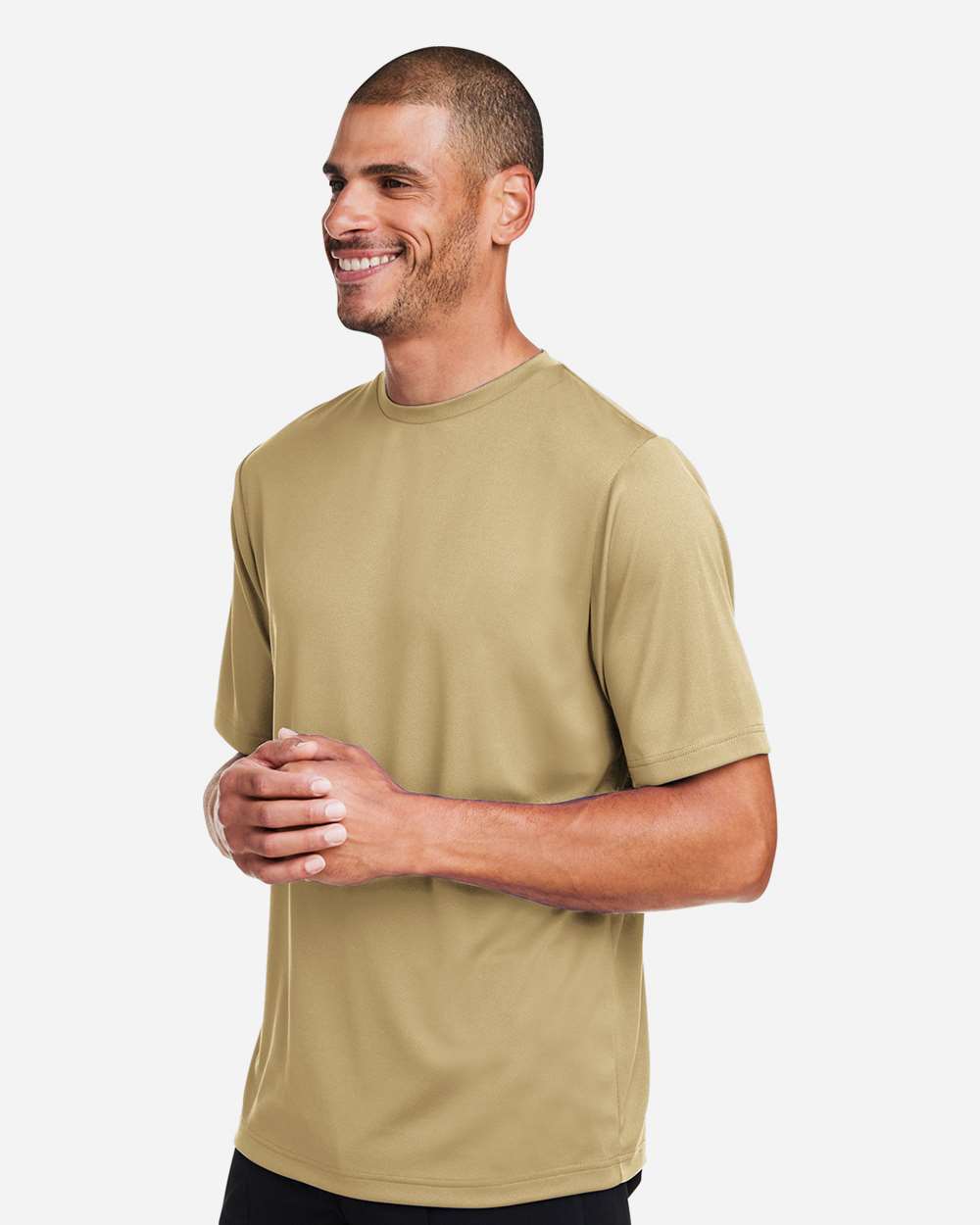 Men's Zone Performance Mesh T-Shirt - OnModelSide - B686D9152 - Sport Vegas Gold