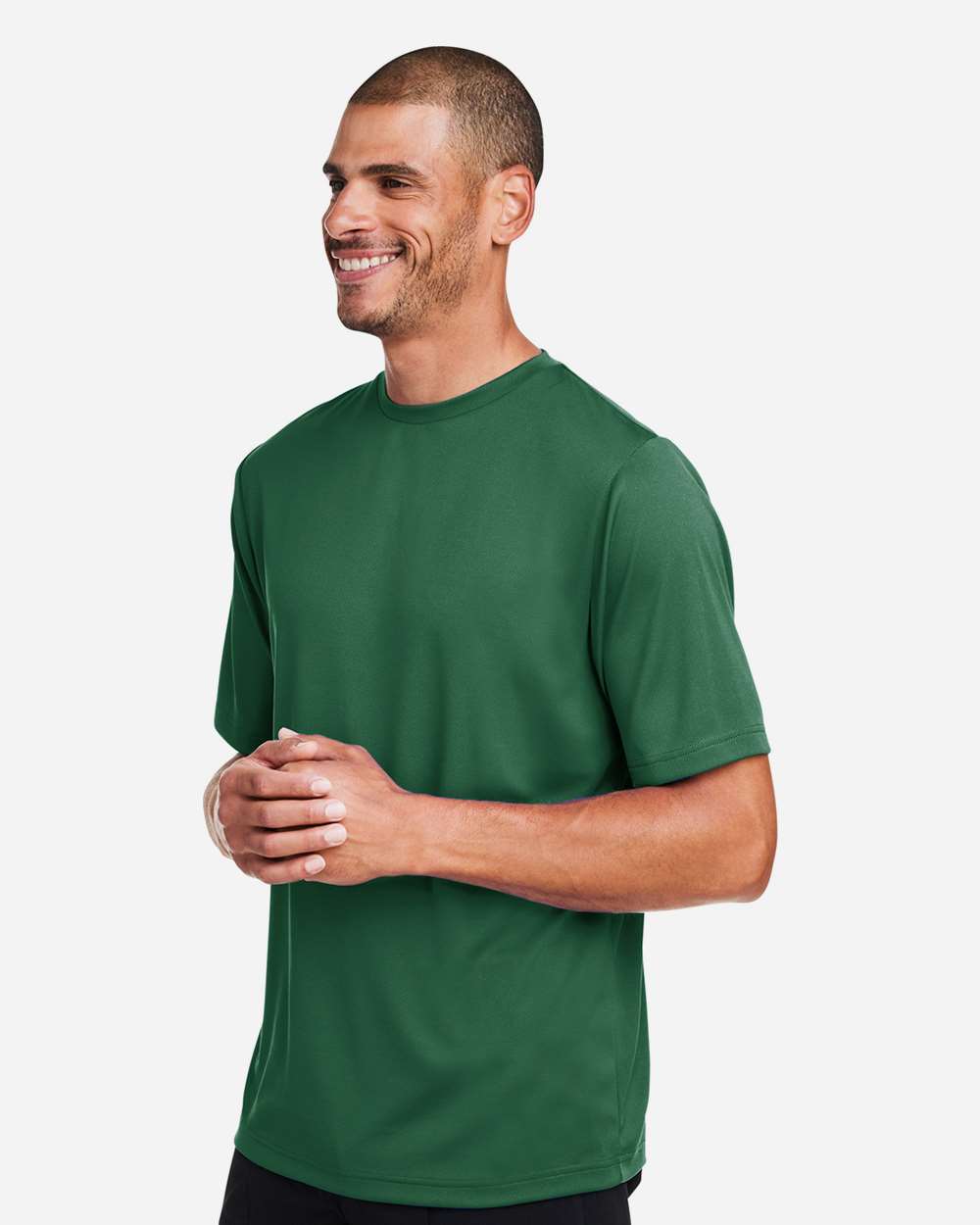 Men's Zone Performance Mesh T-Shirt - OnModelSide - B686D9192 - Sport Dark Green