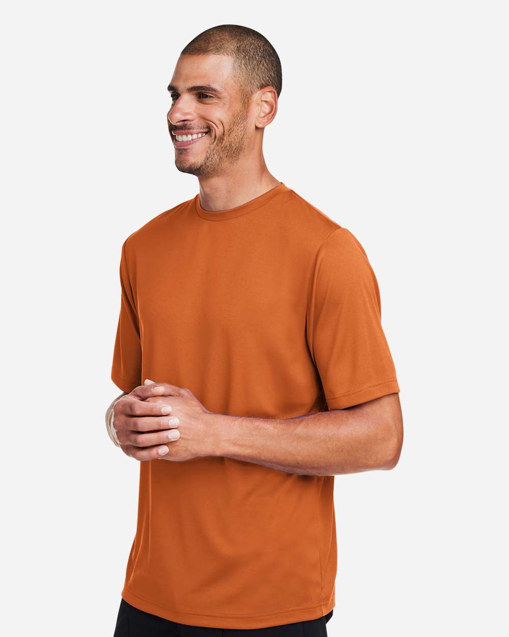 Men's Zone Performance Mesh T-Shirt - OnModelSide - B686D9322 - Sport Burnt Orange