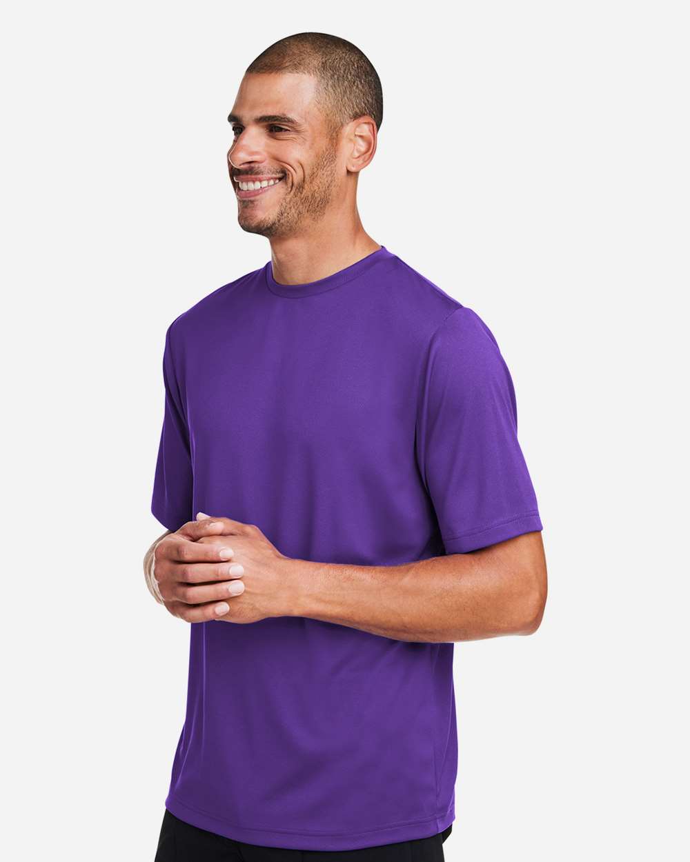 Men's Zone Performance Mesh T-Shirt - OnModelSide - B686D9672 - Sport Purple