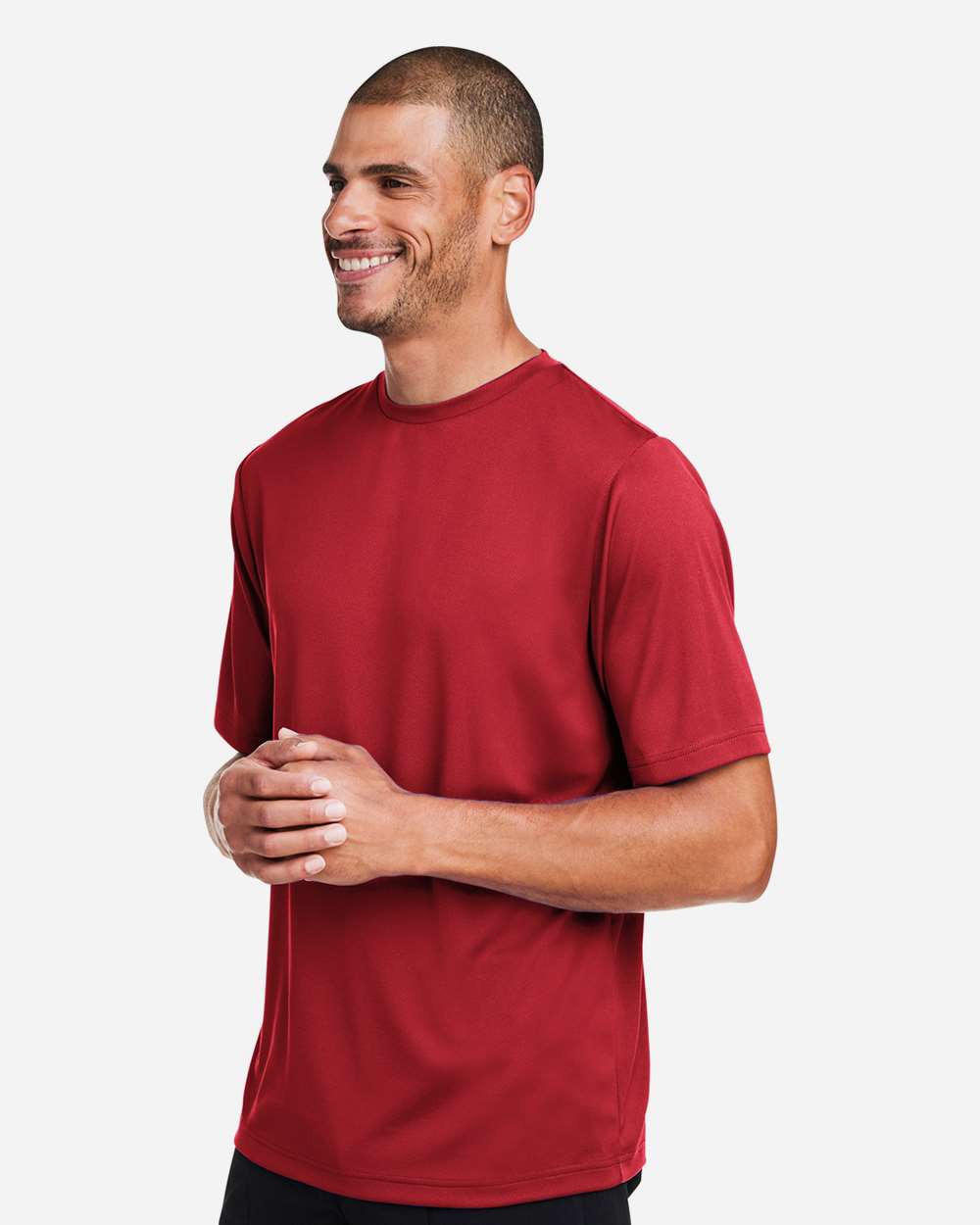 Men's Zone Performance Mesh T-Shirt - OnModelSide - B686D9702 - Sport Red