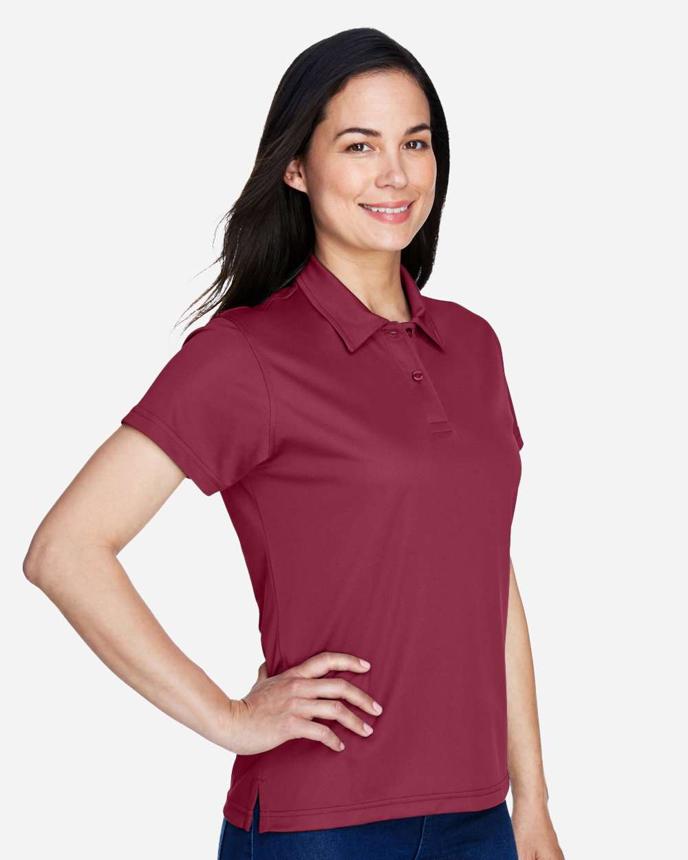 Women's Command Snag Protection Polo - OnModelSide - B693D9102 - Sport Maroon