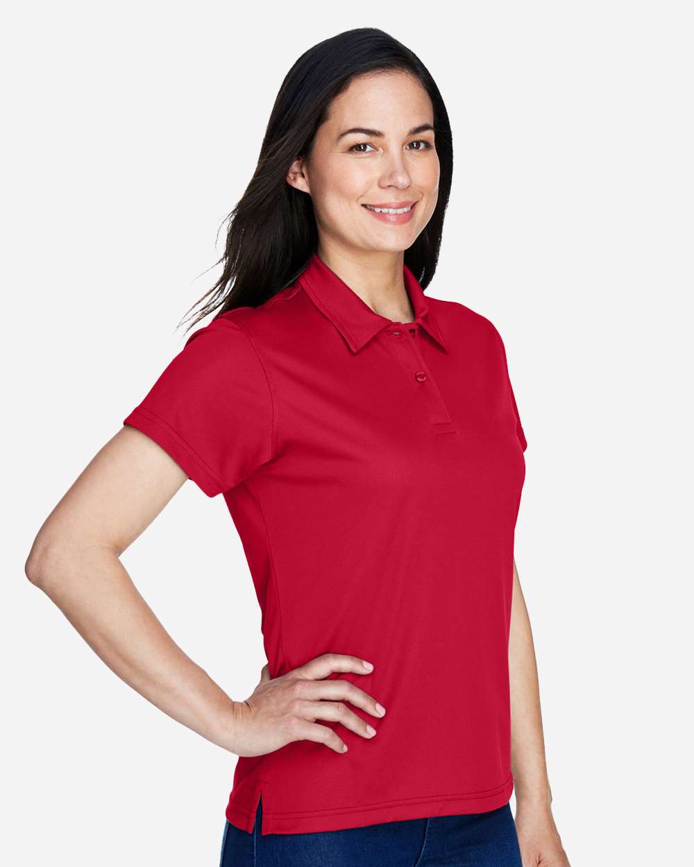 Women's Command Snag Protection Polo - OnModelSide - B693D9112 - Sport Scarlet Red