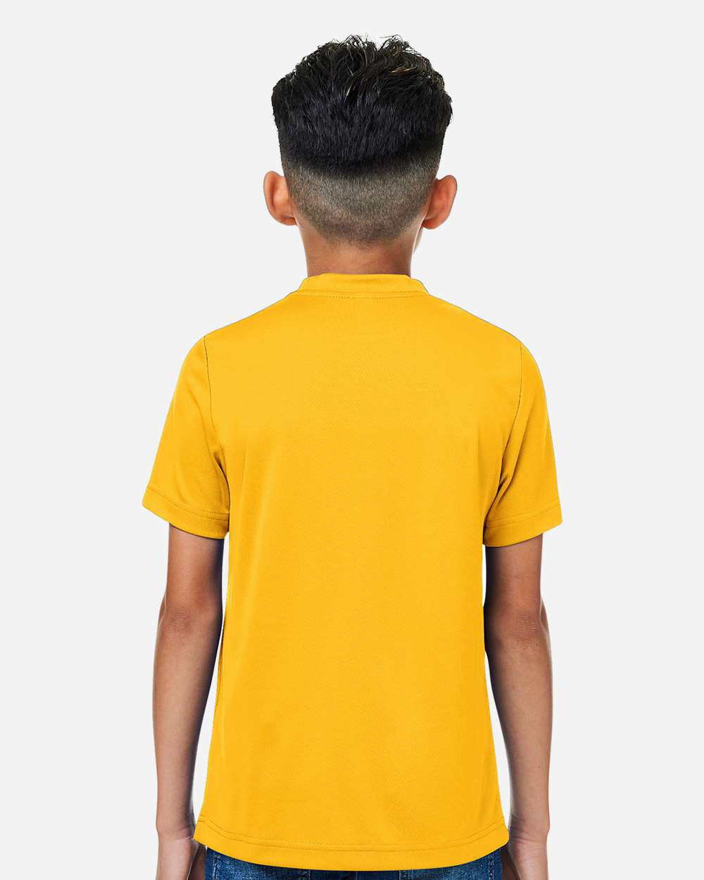 Youth Zone Performance Mesh T-Shirt - OnModelBack - B688D9122 - Sport Athletic Gold