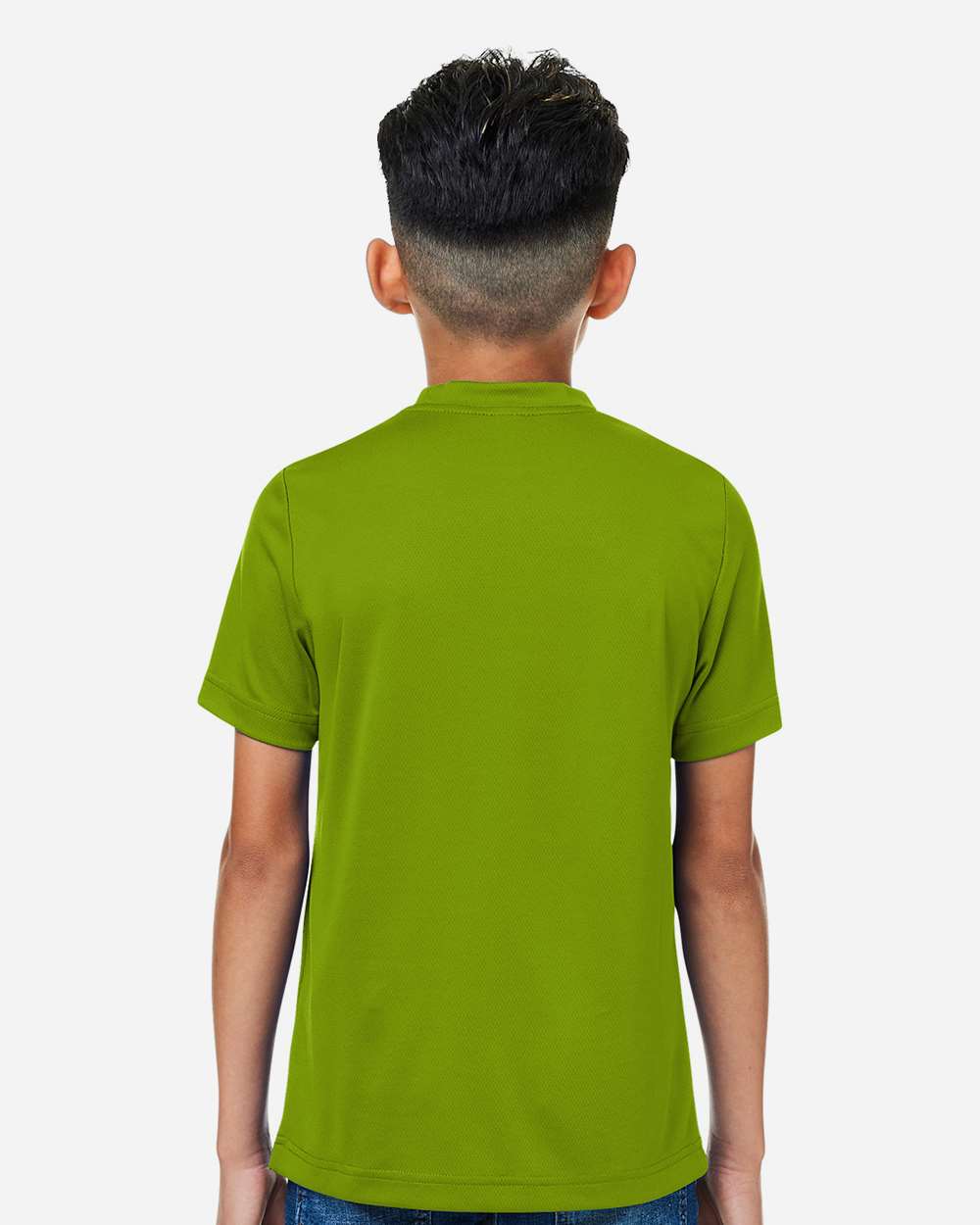 Youth Zone Performance Mesh T-Shirt - OnModelBack - B688D9162 - Acid Green