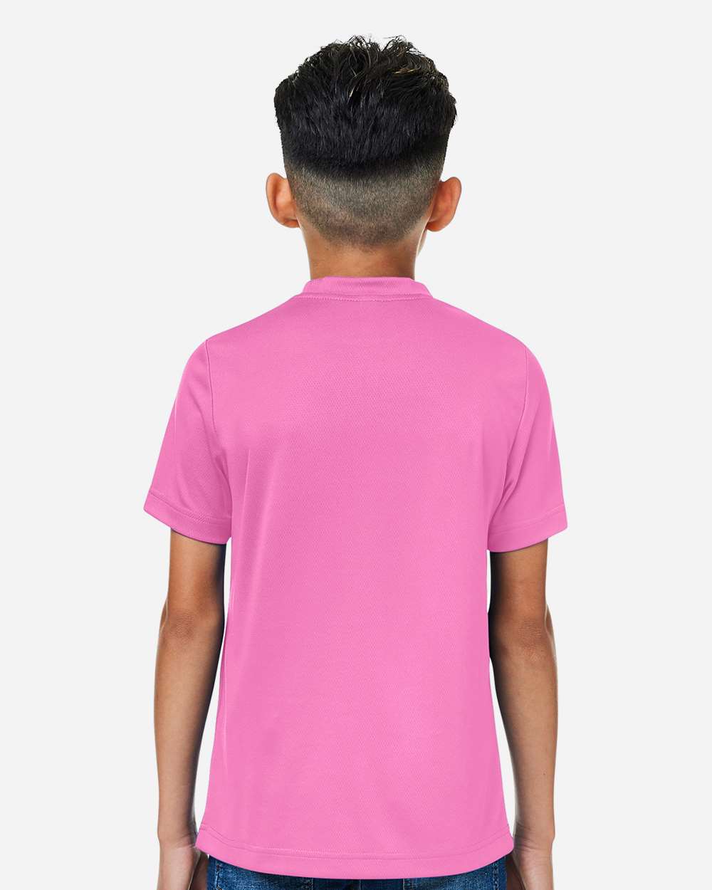 Youth Zone Performance Mesh T-Shirt - OnModelBack - B688D9312 - Sport Charity Pink