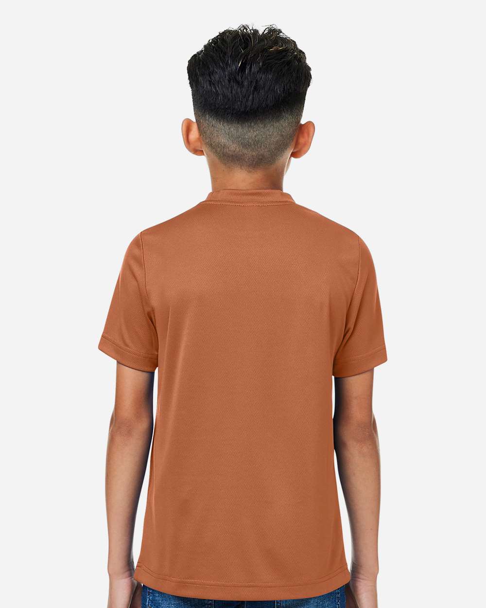 Youth Zone Performance Mesh T-Shirt - OnModelBack - B688D9322 - Sport Burnt Orange