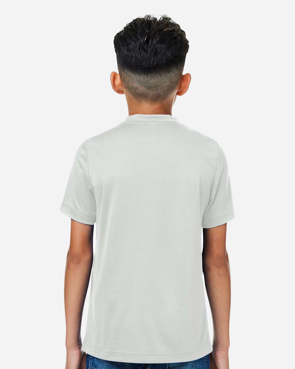 Youth Zone Performance Mesh T-Shirt - OnModelBack - B688D9352 - Sport Silver