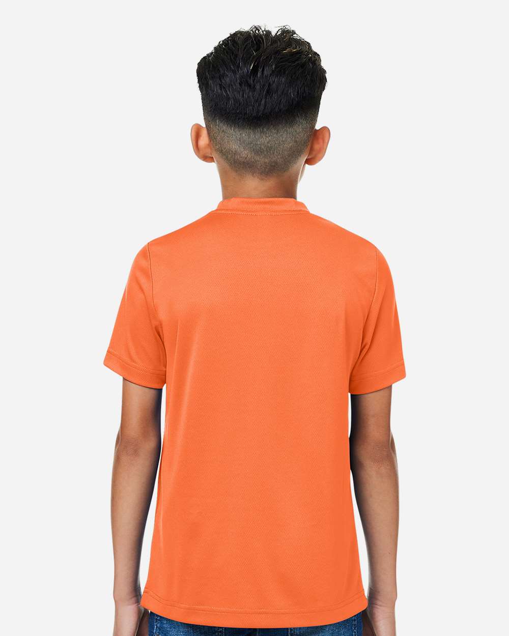 Youth Zone Performance Mesh T-Shirt - OnModelBack - B688D9662 - Sport Orange