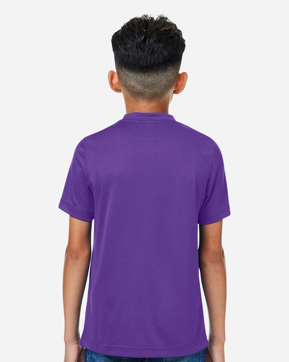 Youth Zone Performance Mesh T-Shirt - OnModelBack - B688D9672 - Sport Purple