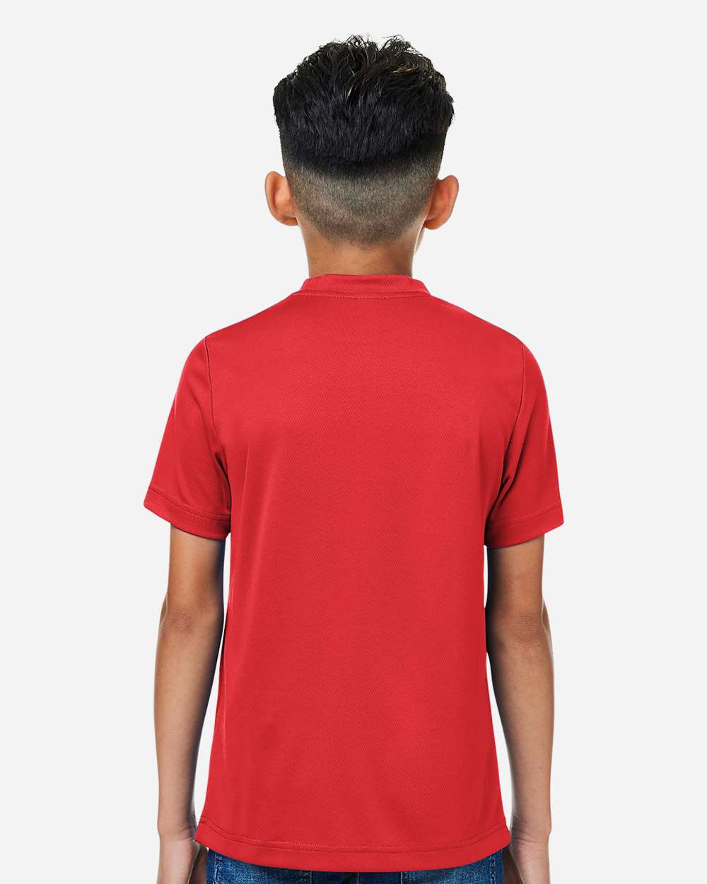 Youth Zone Performance Mesh T-Shirt - OnModelBack - B688D9702 - Sport Red