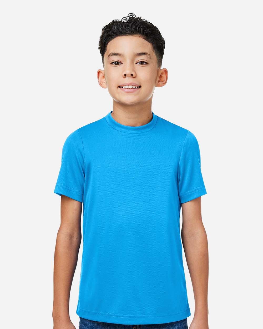 Youth Zone Performance Mesh T-Shirt - OnModelFront - B688D9062 - Electric Blue