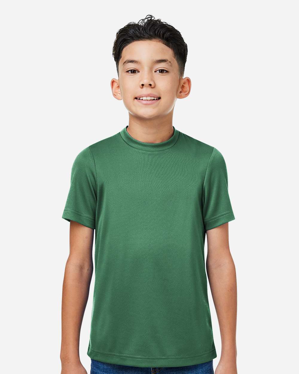 Youth Zone Performance Mesh T-Shirt - OnModelFront - B688D9192 - Sport Dark Green