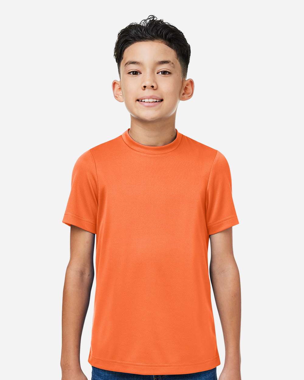 Youth Zone Performance Mesh T-Shirt - OnModelFront - B688D9662 - Sport Orange