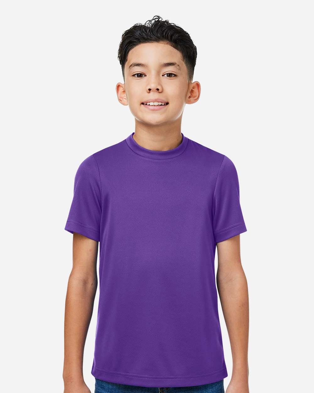 Youth Zone Performance Mesh T-Shirt - OnModelFront - B688D9672 - Sport Purple