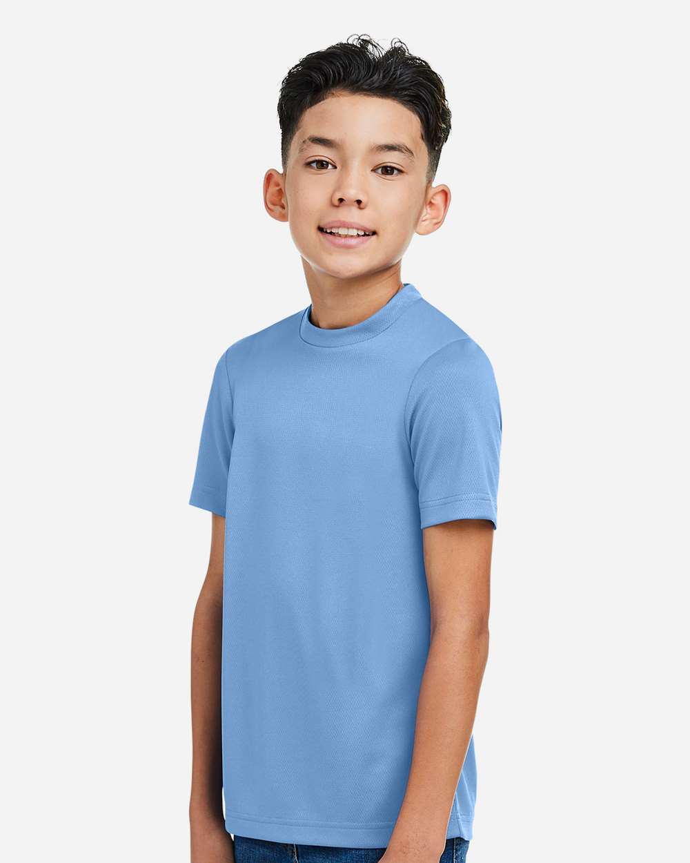 Youth Zone Performance Mesh T-Shirt - OnModelSide - B688D9252 - Sport Light Blue